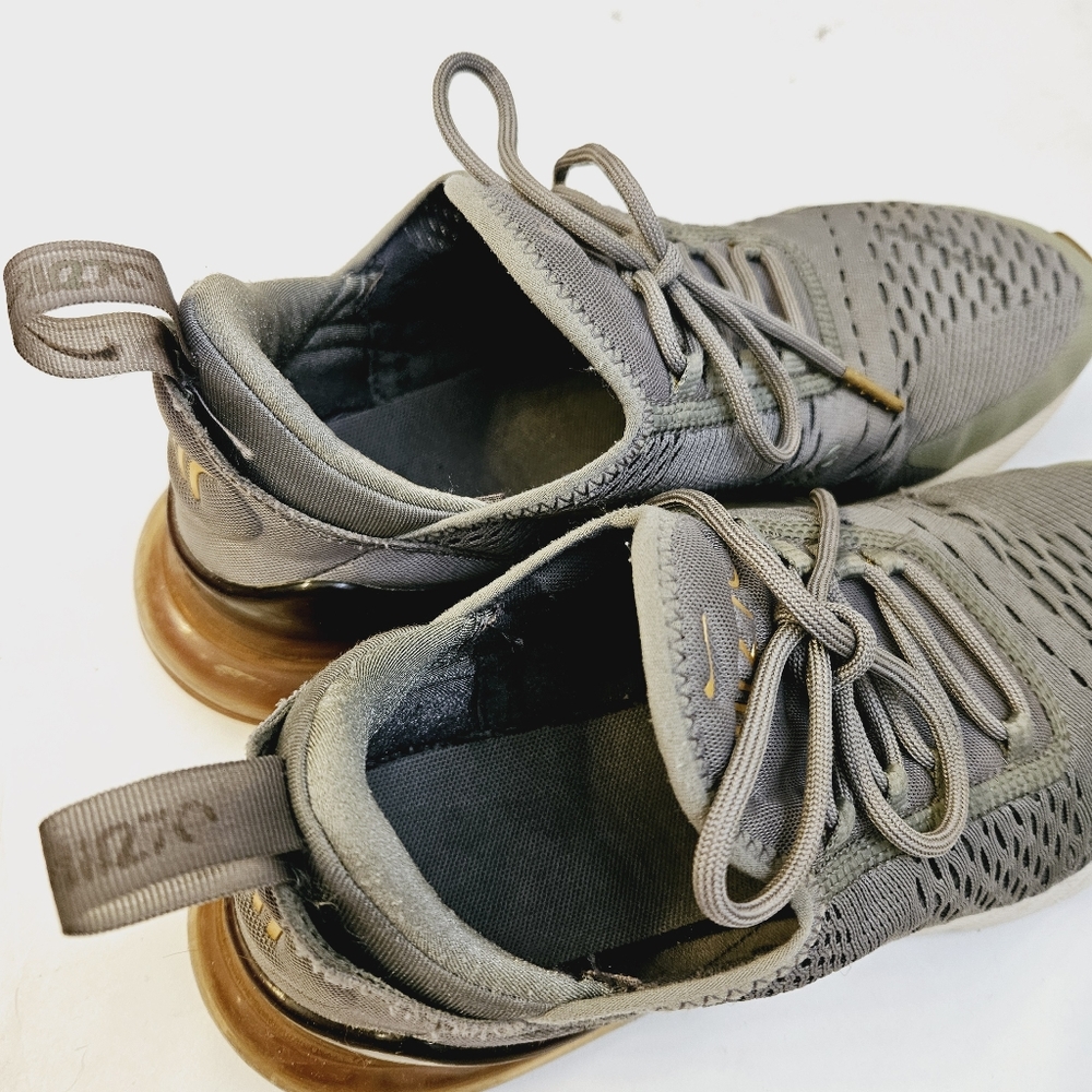Nike Air Max 270 Dark Stucco Metallic Gold Size 9 - Picture 6 of 11